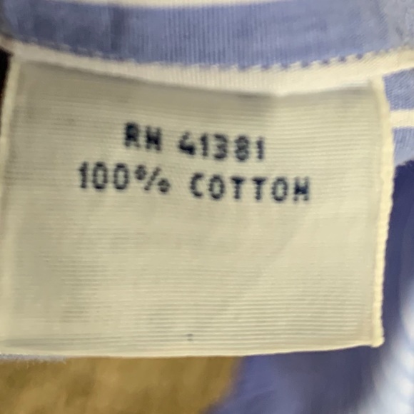 Blue with White Stripes Ralph Lauren Long Sleeve Button Down Shirt - Picture 7 of 7